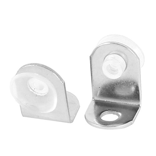 2 PCS Metalllegierung Glas Ablage Halterung Saugnapf Teller silber Ton von uxcell