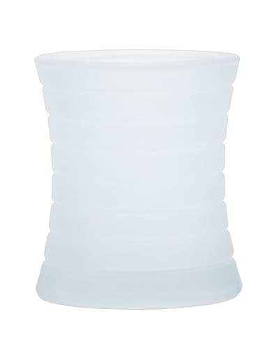 Sovie Kerzenglas Curve Frostig Milchig - Glas für Refill Kerzen - Kerzen Deko für Innen & Außen - Zeitloses Design - Schützt Tisch & Dekoration von Sovie Candles