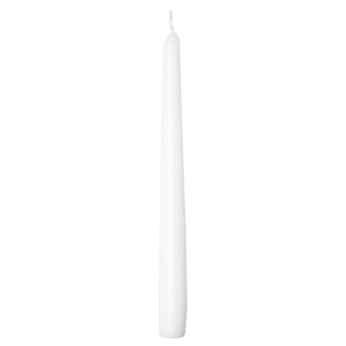 Sovie Candles Spitzkerzen Gastronomie Ø 2,2cm x 24cm in Weiß | Gastro Kerzen Tafelkerzen Leuchterkerzen Stabkerzen | 50 Stück | Brenndauer ca. 7 Std. von Sovie Candles