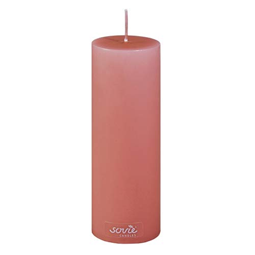 Sovie Candles Stumpenkerze | Dochtkerze Adventskerze Blockkerze | 1 Flachkopfkerze in Kupferrot (Ø50mm x 150mm) von Sovie Candles