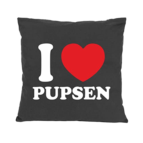 Spaß Kostet Kissen mit Spruch und Füllung Dekokissen I Love Pupsen von Spaß Kostet