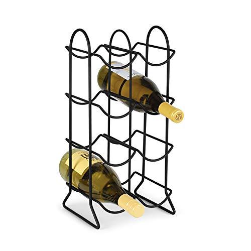 Spectrum Diversified 49710 Townhouse Rack, 8-Bottle Wine Holder Weinregal für die Arbeitsplatte, Küchen-Organizer und Weinflaschen-Aufbewahrung, perfekt für Weinkeller und Hausbar, Stahl, schwarz von Spectrum Diversified