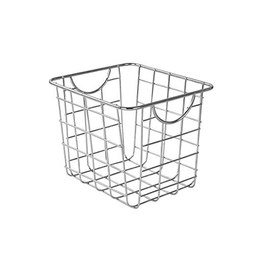 Spectrum Diversified Utility Basket Mini-Drahtkorb, zeitgenössische Aufbewahrung und Organisation, modernes Heimdekor und Aufbewahrungskorb, Stahl, Chrome, Pack of 1 von Spectrum Diversified