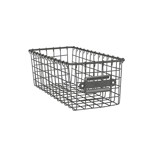 Spectrum Diversified Vintage Living Basket 14 x 30,5 cm Home Storage Bin for All Rooms, Open Design for Easy Organization, for Pantries, Bathrooms, Closets & More, 5.5 x 12, Industrial Grey von Spectrum Diversified