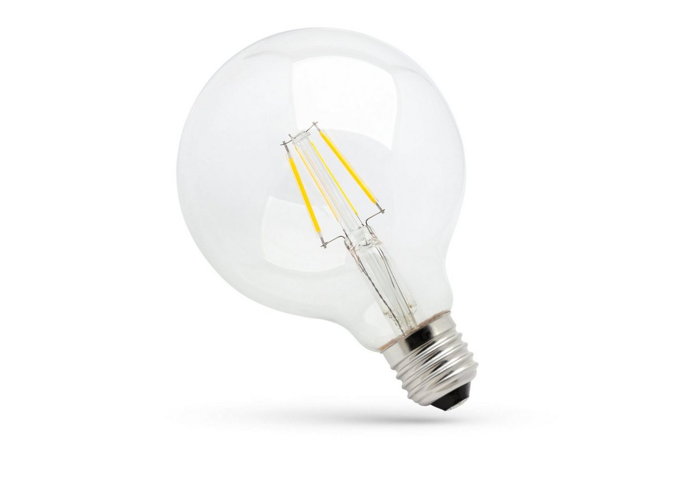SpectrumLED LED-Leuchtmittel LED E27 G95 Filament klar 4W = 38W Globe 450lm 300° Warmweiß 2700K, E27, Warmweiß von SpectrumLED