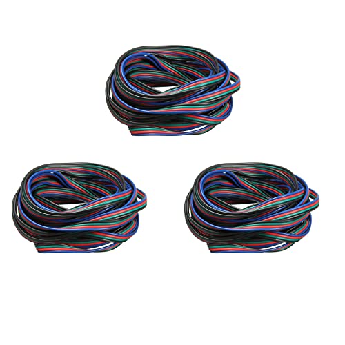 Speesy 3X 4-Pin Draht Verbindungskabel Kabel Fuer LED RGB Streifen 3528 5050 Anschluss Bunt 5M von Speesy