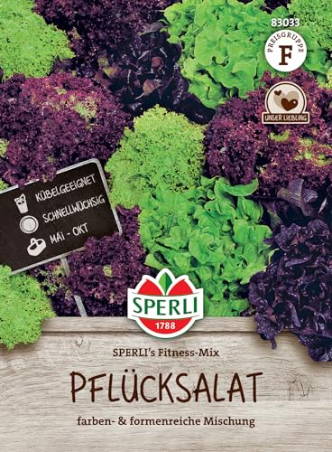 83033 Sperli Premium Salat Samen Mix | Pflücksalat Samen | Salatsamen Pflücksalat | Lollo Rosso Samen | Lollo Bionda | Eichblatt Rot Grün von Sperli