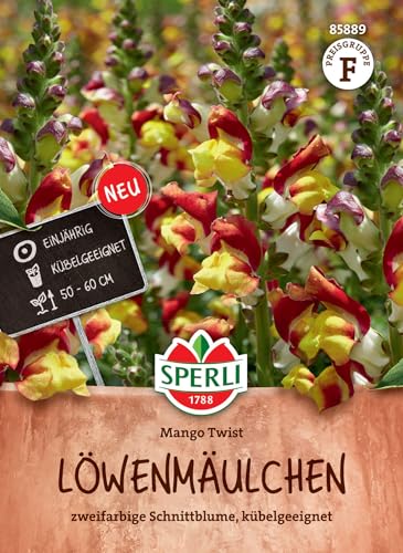 Sperli Löwenmäulchensamen Mango Twist - Leuchtende zweifarbige Schnittblume, Blumensamen für Garten und Kübel, Bienenfreundlich von Sperli