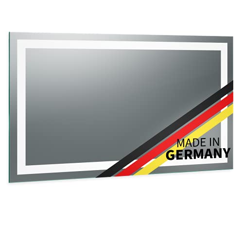 Spiegel ID Noera: LED Badspiegel mit Beleuchtung 130x60cm (Breite x Höhe) - nach Wunsch anpassen - Made in Germany - Beleuchtung: rundherum - Lichtfarbe: kaltweiß von Spiegel ID dein.Spiegel.online