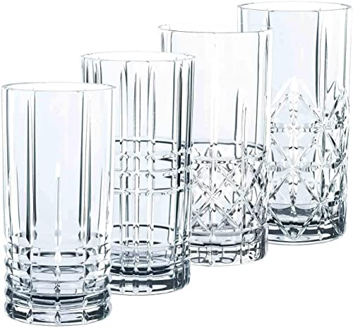 Nachtmann 4-teiliges Longdrink-Set, Kristallglas, 445 ml, Highland, 0097784-0 von Nachtmann