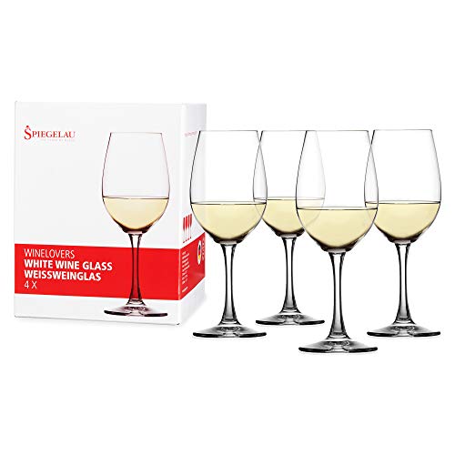 Spiegelau 4-teiliges Weißweinglas-Set, Weißweingläser, Kristallglas, 380 ml, Winelovers, 4090182 von Spiegelau