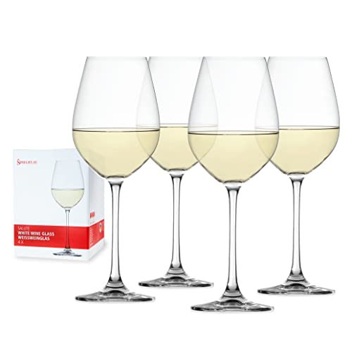 Spiegelau 4-teiliges Weißweinglas-Set, Weingläser, Kristallglas, 465 ml, Salute, 4720172 von Spiegelau