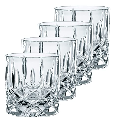 Spiegelau & Nachtmann, 4-teiliges Whisky-Set, Single Old Fashioned Glas, 245 ml, Kristallglas, Noblesse, 98857, Klar von Nachtmann