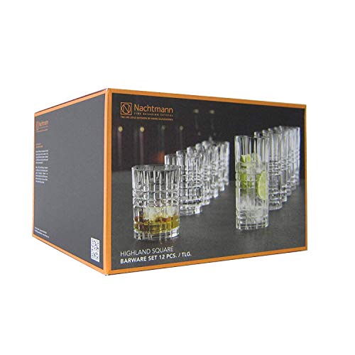 Spiegelau & Nachtmann 12er Geschenkset Highland 6x Tumbler & 6x Longdrink Glasset von Spiegelau & Nachtmann