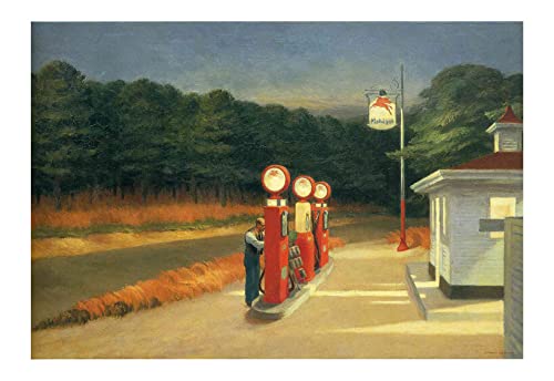Spiffing Prints Edward Hopper – Gas – groß – halbglänzend – ungerahmter Kunstdruck von Spiffing Prints