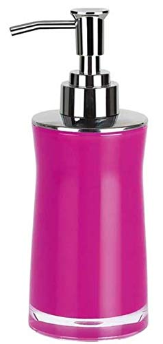 Spirella Seifenspender Sydney | mit Edelstahlpumpe | Flüssigseifen-Spender | Acryl | 200ml | Langliebig und Robust | Pink von Spirella