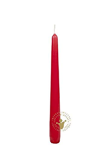 Spitzkerzen Rot 250 x 24 mm, 4 Stück, Premium Kerzen von Jaspers Kerzen von Spitzkerzen