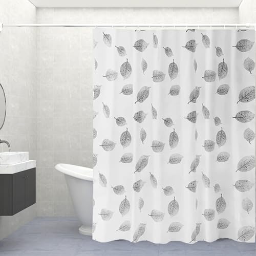 Spldsun Duschvorhang Textil, Duschvorhang für Badewanne, Weiß Duschvorhang, Geeignet für Zuhause, Badezimmer, Hotel (180 X 200cm) von Spldsun