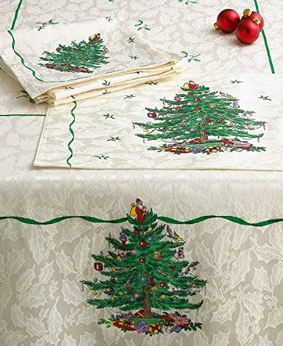 Spode Christmas Tree 60" x 120" Fabric Tablecloth by von Avanti Linens