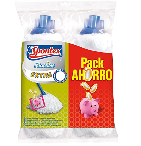 Spontex Extra X2 Mikrofaser-Mopp, Sparpack, 2 Stück von Spontex