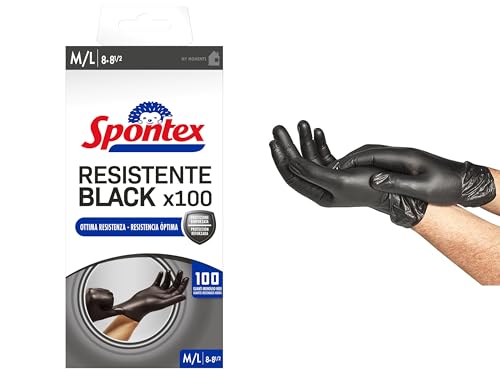 Spontex Widerstandsfähige Handschuhe Black 100 Größe M/L von Spontex