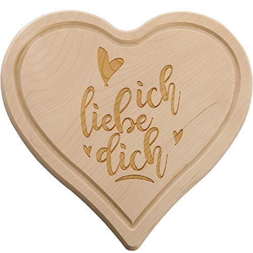 Spruchreif · Frühstücksbrettchen aus Holz · Brotzeitbrett mit Gravur · Geschenk für Paare · Herzbrett · Weihnachtsgeschenkideen · Schneidebrett mit Gravur von Spruchreif