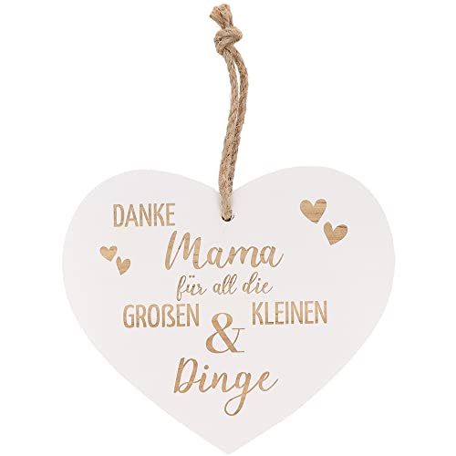 Spruchreif · Holzherz mit Gravur · Vintage Herz mit Mama Sprüchen · Vintage Deko · Shabby Chic Deko · Geschenk Mama · Muttertag · Danke Mama FÜR All DIE GROßEN & KLEINEN Dinge von Spruchreif