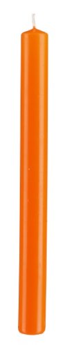Stabkerzen Orange 25 x 2,2 cm, Inhalt 10 Stück, deutsche Markenkerzen tropffrei für Kerzenleuchter, Kerzen Leuchterkerzen von VELAS