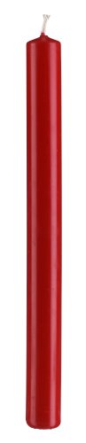 Stabkerzen Rot 25 x 2,2 cm, Inhalt 10 Stück, deutsche Markenkerzen tropffrei für Kerzenleuchter, Kerzen Leuchterkerzen von VELAS