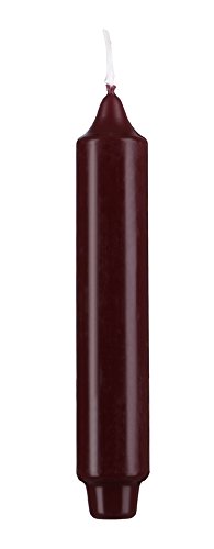 Stabkerzen mit Zapfenfuß Bordeaux 25 x 3 cm (12 Stück), deutsche Markenkerzen tropffrei für Kerzenleuchter, Kerzen Leuchterkerzen von VELAS