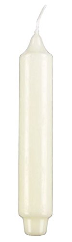 Stabkerzen mit Zapfenfuß Elfenbein 25 x 3 cm (12 Stück), deutsche Markenkerzen tropffrei für Kerzenleuchter, Kerzen Leuchterkerzen von VELAS