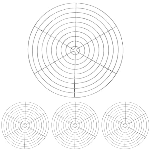 Städter 464070 Tortengitter rund, chrom / silber, 32 x 32 x 1,5 cm (Packung mit 4) von Städter