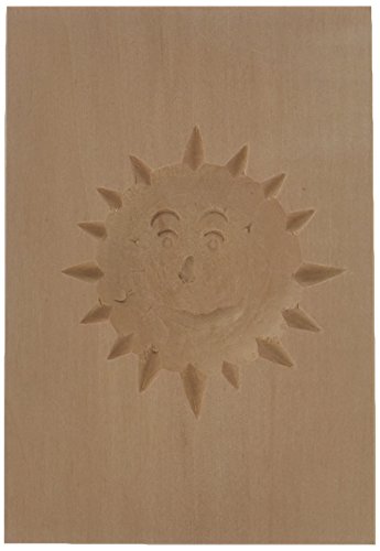 Städter 841147 Springerles- Model "Sonne" Backform, Holz, braun, 8 x 5,5 x 3 cm, von Staedter