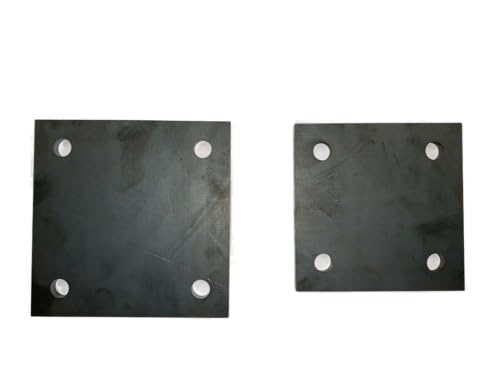 Stahlplatte Ankerplatte Blechplatte mit Loch 200x200x10 mm (13mm Bohrung) von Stahl auf Mass