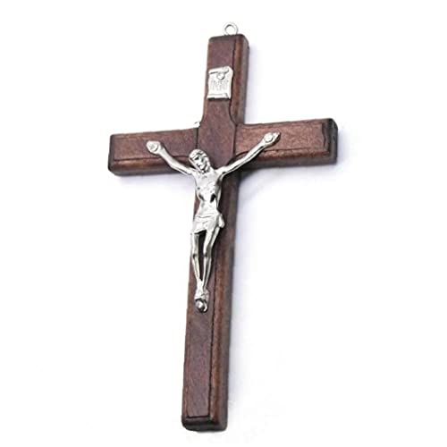 Stakee Hölzernes Kreuz Hängend Religiöses Anbetungssymbol Für Wohnkultur Holz Katholisch Kruzifix Orament von Stakee
