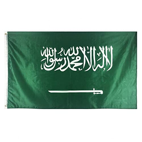 Stakee Saudi -arabien -nationalflagge 90x150 cm Hanging Saudi -arabien Flagge Saudi -arabien -Banner Für Die Dekoration Im Freien Im Freien von Stakee