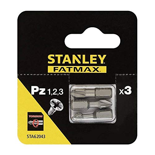 3 puntas de Torsion 25mm Pz1, Pz2, y Pz3 von Stanley