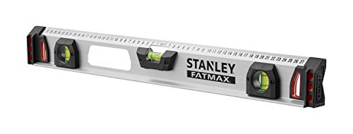 Stanley FatMax Wasserwaage II (60 cm Länge, magnetisch, 1 horizontale/2 vertikale Libellen, Aluminiumkorpus) 1-43-554 von Stanley - FatMax