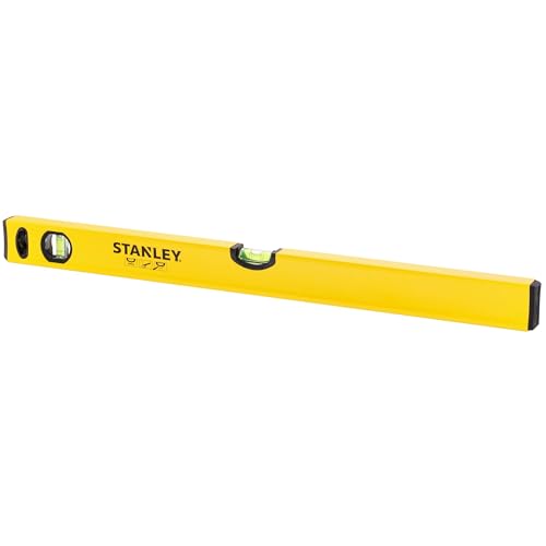 Stanley Wasserwaage Klassik (60 cm Länge, horizontale/vertikale Libelle, Schockabsorber, Genauigkeit ±0.5mm/m) STHT1-43103 von Stanley
