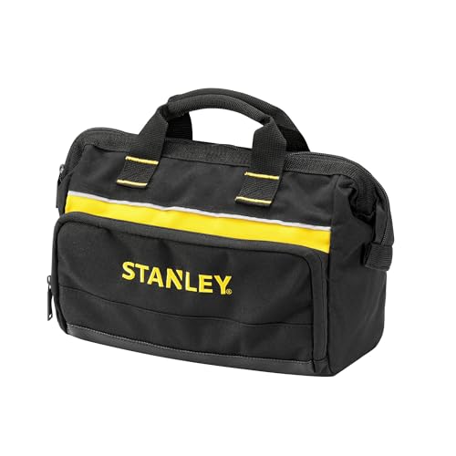 Stanley Werkzeugtasche 1-93-330 (12", 30x25x13cm, robuste, kompakte Tasche für Werkzeuge, Trage aus 600x600 Denier Nylon, strapazierfähige Konstruktion) von Stanley