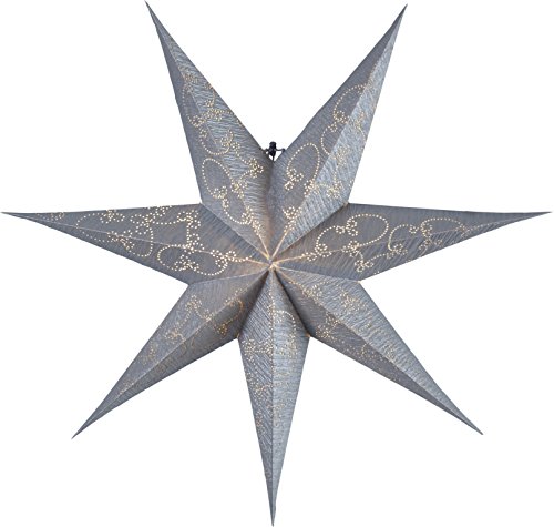 Star 501-20, Papierstern "Decorus", 7 zackig, Papier, Silber, 1.5 x 6.3 x 6.3 cm von Star