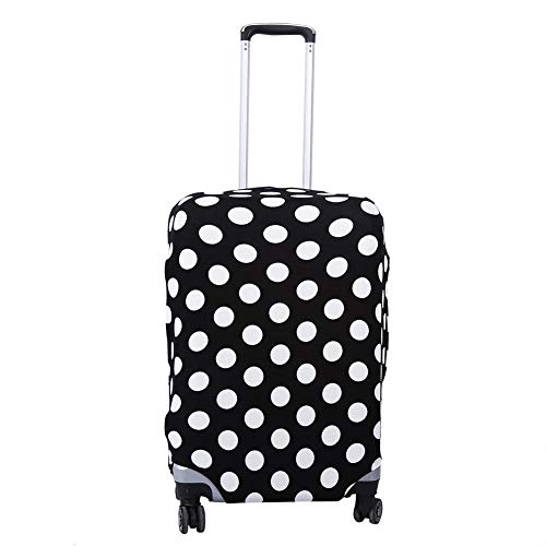 Kofferabdeckung - 3 Größen 3 Muster Elastisch Staubdichte Reisekoffer-Schutzhülle Gepäckschutztasche(Schwarzweiss-Punkte) von Starbun