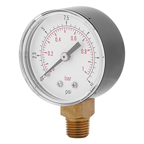 Manometer-Mini Niederdruckmanometer für Heizluft Öl oder Wasser 0-15psi/0-1bar BSPT von Starbun