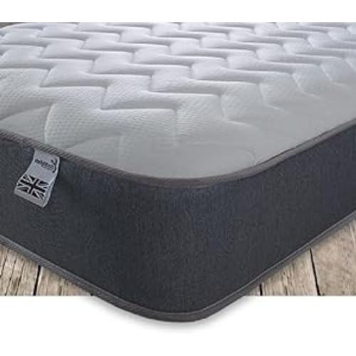 Starlight Beds Cooltouch Zig Zag Hybrid Fibre Foam & Pinna-Coil Innerspring Value Matratze aus Memory-Faser, Schaum, grau, 80cm x 200cm Mattress von Starlight Beds