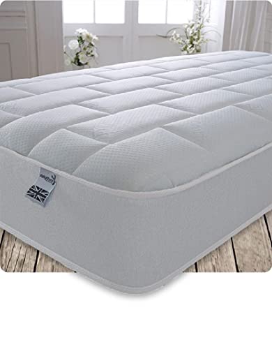 Starlight Beds Matratze aus Memory-Schaum, Feuerbeständige, regulierte Materialien, weiß, 2ft6 by 5ft9 Shorty Mattress (75cm x 175cm) von Starlight Beds