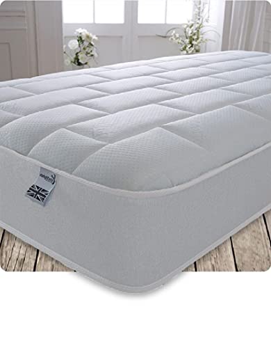 Starlight Beds Matratze aus Memory-Schaum, Feuerbeständige, regulierte Materialien, weiß, 4ft6 Double Mattress (135cm x 190cm) von Starlight Beds