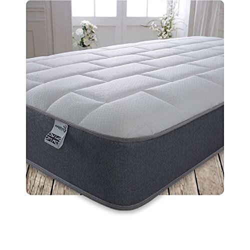 Starlight Beds Matratze für Doppelbett, Memory-Schaum, Weiß/Grau, 137 cm von Starlight Beds