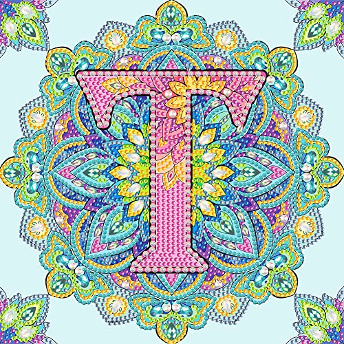 Starnearby DIY Diamond Painting Mandala Alphabet Speziel Geformte Diamant Bilder Kits Crystal Art fur Anfänger Erwachsene Deko 30 * 30 CM(T) von Starnearby