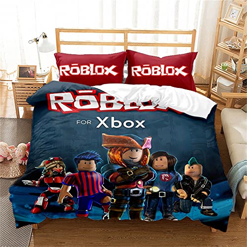 Ste-X Roblox Bettbezug-Sets Mit Fadenzahl 200, 100% ägyptische Baumwolle, Hotelqualität, Ultraweicher, Antiallergischer Luxus (135x200cm,Roblox 05) von Ste-X