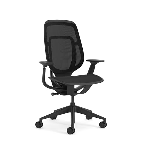 Karman Steelcase Ergonomischer Bürostuhl, höhenverstellbarer Stuhl mit Schwarz Bezug von Steelcase
